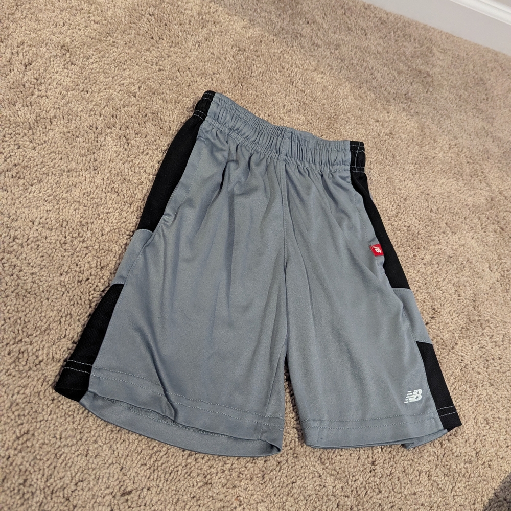 New Balance Kids Gray and Black Athletic Shorts